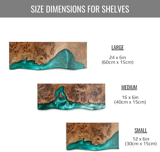 RWA Live Edge Floating Shelf – Unique Wood Floating Shelf - Image 7