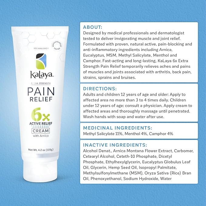 Kalaya Pain Relief Cream with Arnica - Image 6