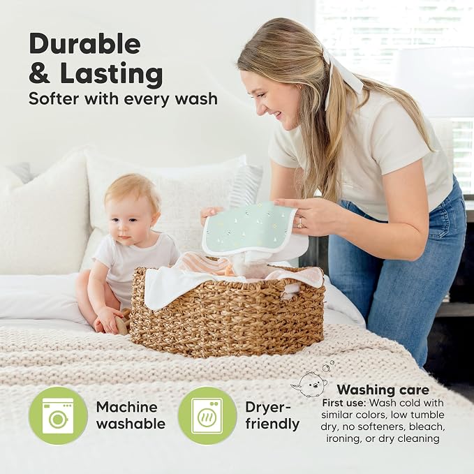 6-Pack Cotton Baby Washcloths for Newborn - Image 5