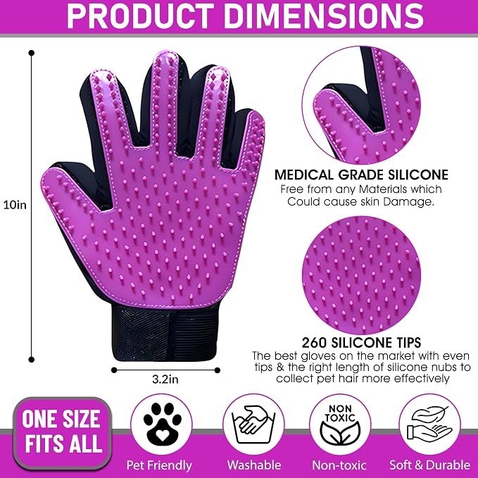 Upgrade Pet Grooming Gloves, Grooming Gloves - Image 2