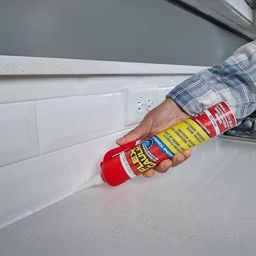 Flex Caulk, Waterproof & Weatherproof Sealant, Baseboards, 6.5 oz - Image 5
