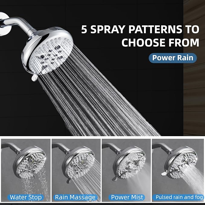 KINSE Tub shower faucet set, 5-Inchs bathtub faucet set, Single-Handle Shower - Image 3