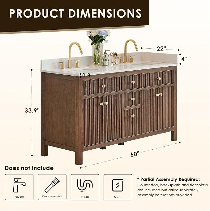 ALTAIR 60 in Bathroom Vanities Double Sink Vanity - Image 2