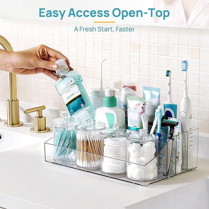 Vtopmart 5 PCS Bathroom Countertop Organizer, 1 Divided Tray - Image 5