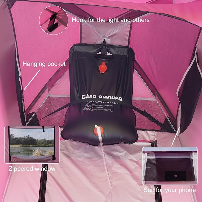 Vidalido Outdoor Camping Shower Tent Easy Setup Privacy Tent Changing Room - Image 5