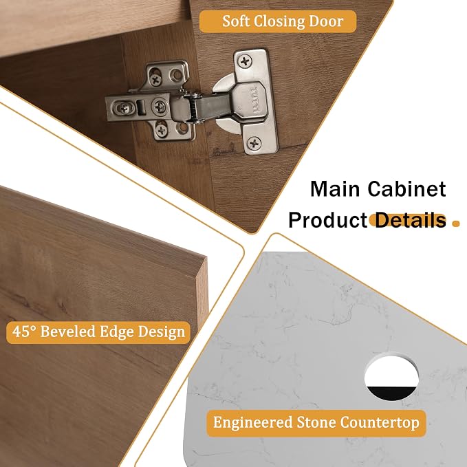 Malwee 72" Floating Bathroom Vanity - Image 3