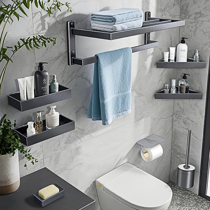 Bathroom Towel Rack, 24 Inch Towel Holder - Image 7
