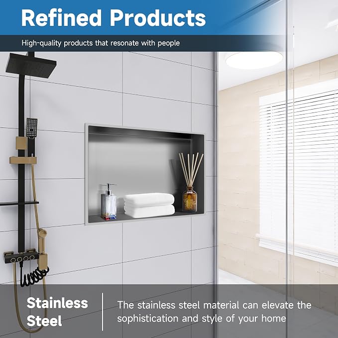 18" X 12" Shower Niche Insert Tile Ready, Niche - Image 6