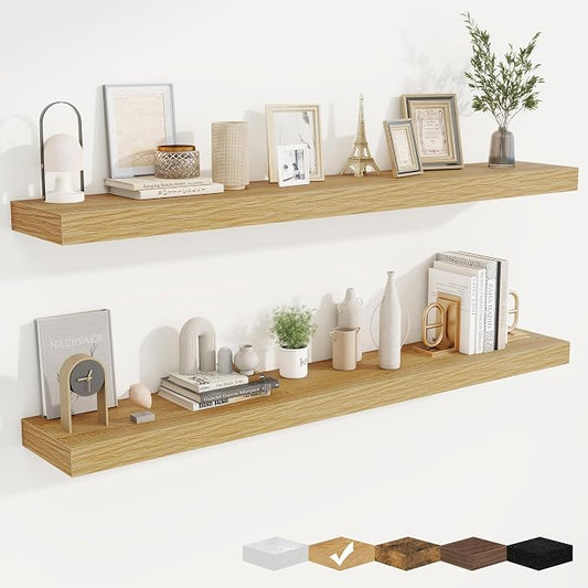 fuqing Floating Shelves for Wall, Wall Mounted Wood Floating Shelf by Fuqing