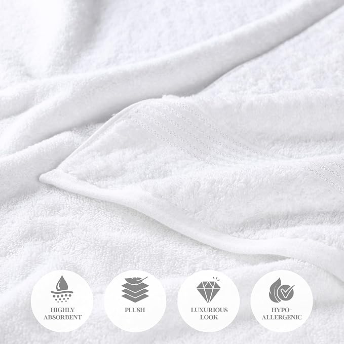 Superior Egyptian Cotton 3-Piece Towel Set, Basic Towels - Image 8
