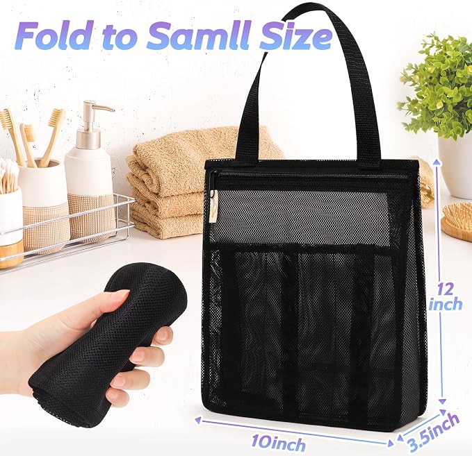 Portable Mesh Shower Caddy, Gym Travel Camp Dorm Room Essentials - Image 7