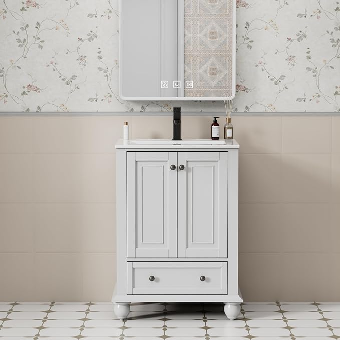 eclife 24" Bathroom Vanity Sink Combo Vintage Style by eclife