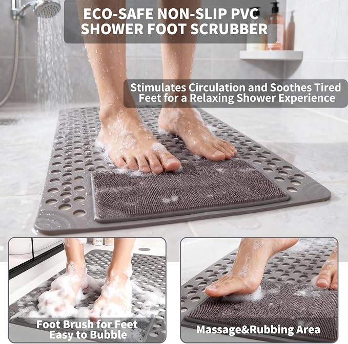 Bath Tub Shower Mat with Soft Shower Foot Scrubber Mat - Image 4