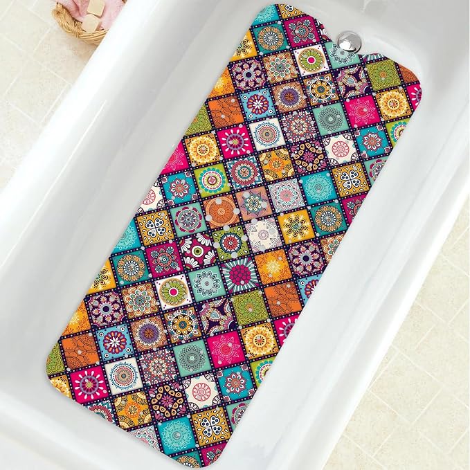 Bathtub Mat Non Slip, Bohemia Extra Long Bath tub Mat Shower Floor Mat by BathtubMat