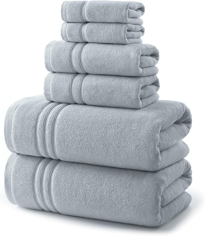 REDKISS Light Grey Bath Towel Set by REDKISSOnline