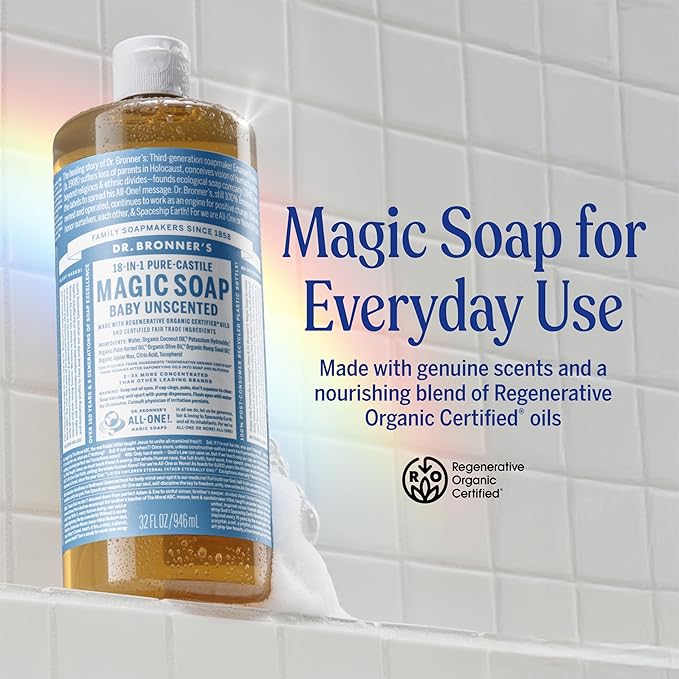 Dr. Bronner's Magic Soap-Pure-Castile Liquid Soap-Regenerative Organic - Image 2