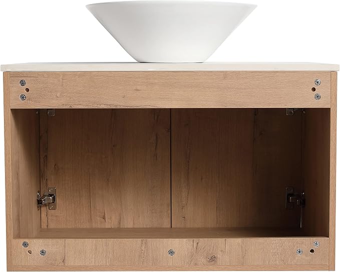30 Inch Bathroom Vanity with Sink, Modern Wall Mount Floating Bathroom Vanity - Image 9