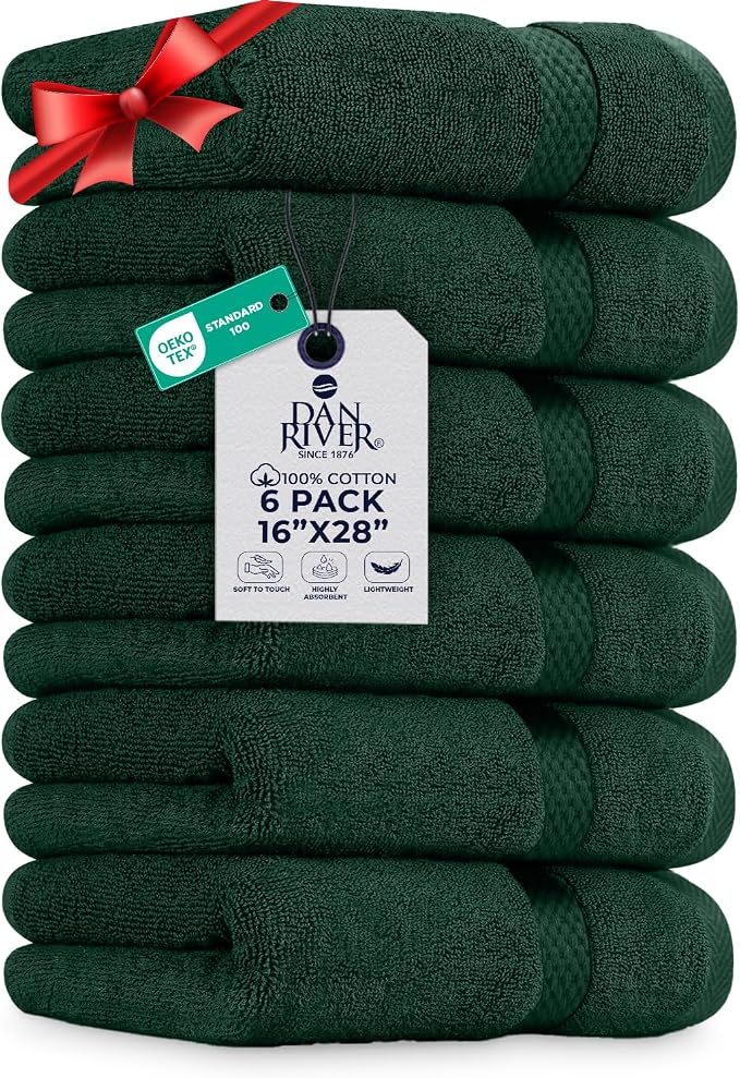 DAN RIVER 6-Pack Premium Hand Towels by DanRiver