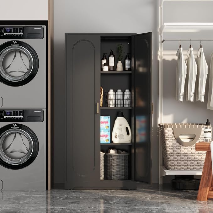 Metal Kitchen Storage Cabinets, 60”Pantry Cabinet - Image 6