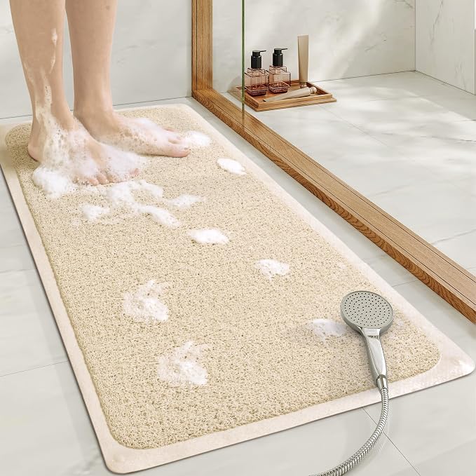 Mecko Non Slip Shower Mats, 16x40 Inch, Anti-Slip Bathtub Mats by Mecko