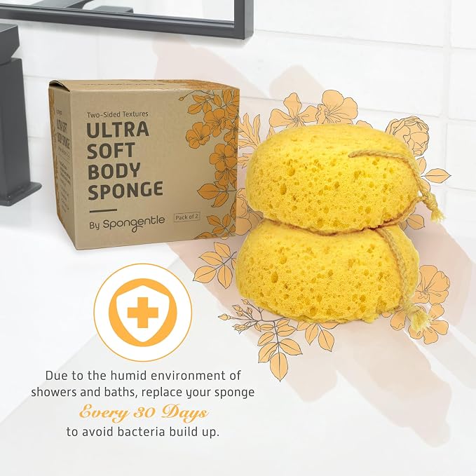 Spongentle Deep Cleansing Body Loofah Sponge, Natural Colors, - Image 6