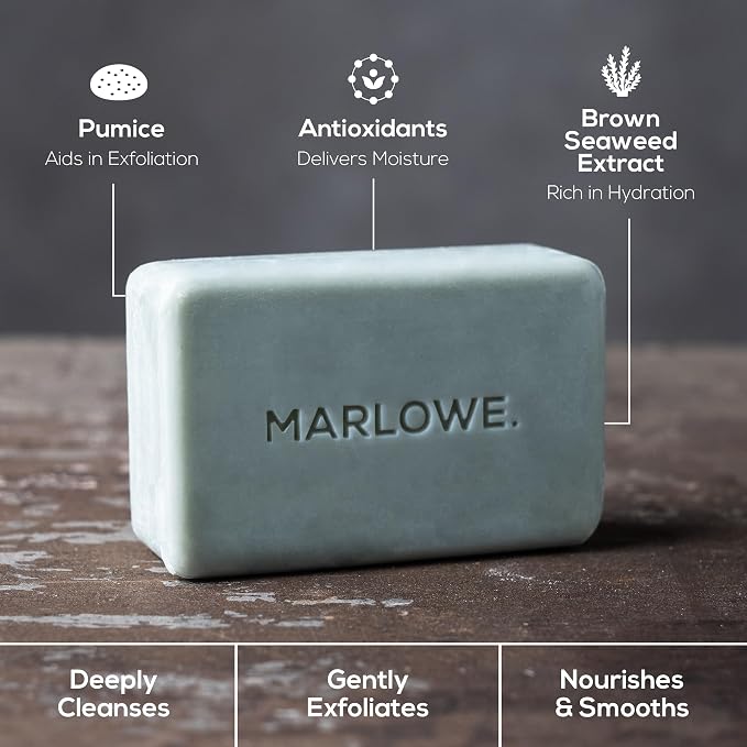 MARLOWE. No. 108 Lightly Exfoliating Soap Bar, Moisturizing & Cleansing Bar Soap - Image 7