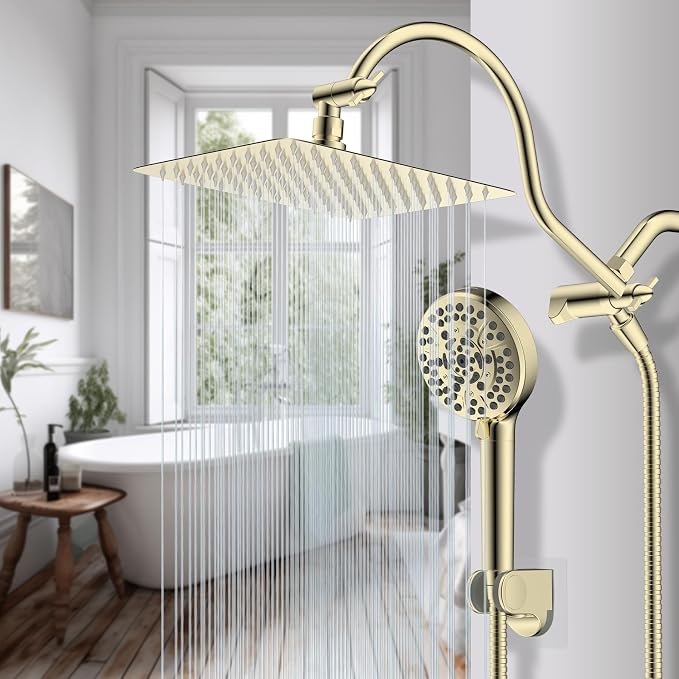 Hibbent All Metal CUPC Certified Shower Head, Handheld Showerhead Combo - Image 9