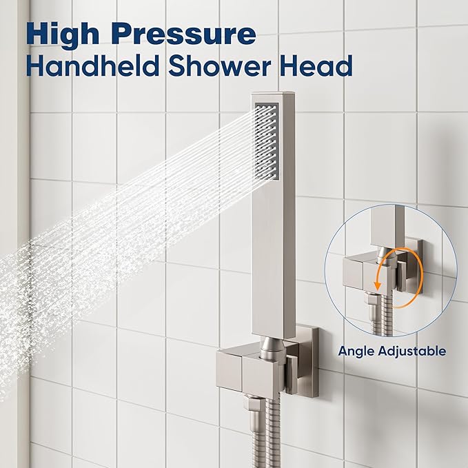 ESNBIA Shower System, 12 Inches Rain Shower Head - Image 4
