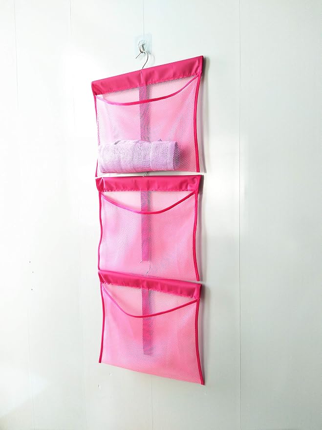 Portable Mesh Pocket with Rotatable Hanger, Quick Dry Serial Type Bath Storage - Image 5