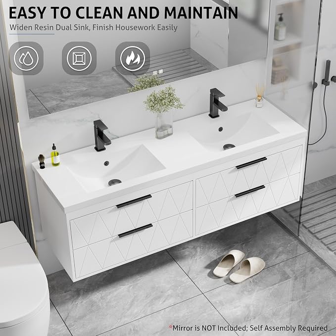 eclife 60" Bathroom Vanities Cabinet - Image 4