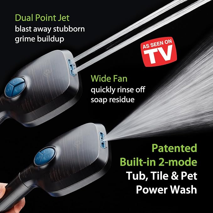 6-way High Pressure 82 Spray Mode Filtered Showerhead Combo - Image 3