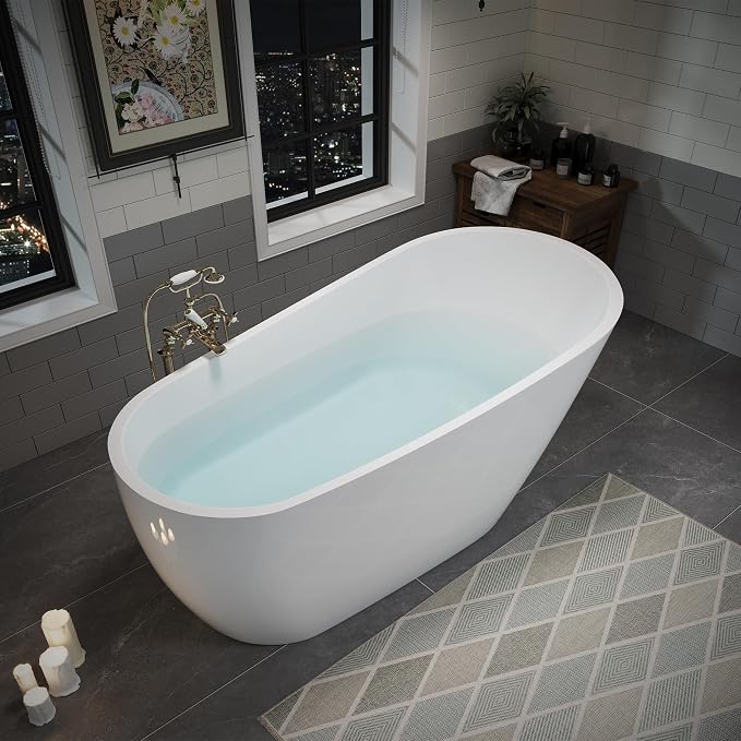 ABRUZZO 63" Acrylic Freestanding Bathtub - Image 4