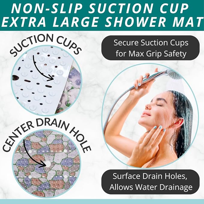 ENKOSI Square Shower Mat 27x27 inch - Image 2