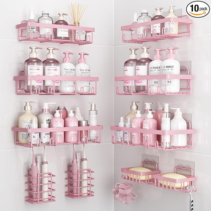 10 Pack Shower Caddy Organizer Rack Shelf by Liuoud