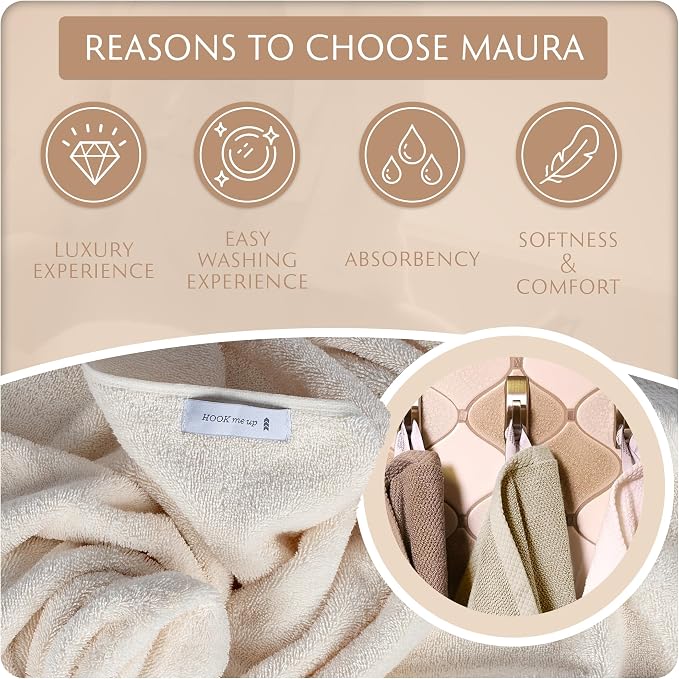 MAURA Basics Bath Towel Sets for Bathroom - Image 4