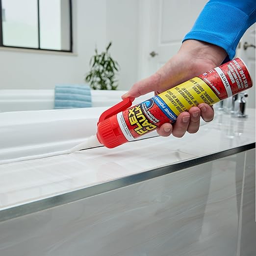 Flex Caulk, Waterproof & Weatherproof Sealant, Baseboards, 6.5 oz - Image 4