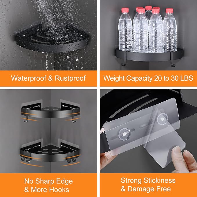 Adhesive Corner Shower Caddy - Image 3
