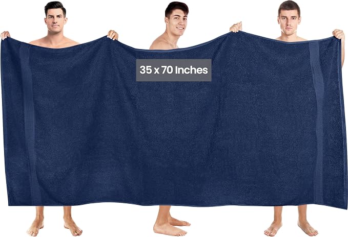 Utopia Towels Luxurious Jumbo Bath Sheet 2 Piece, 600 GSM, 35 by 70 Inches - Image 2