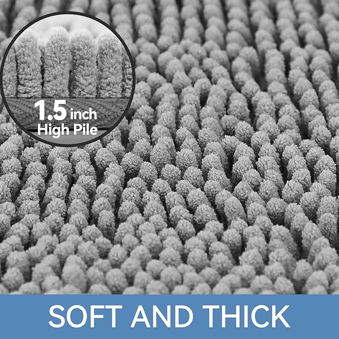Bcoimo 44"×24" Absorbent Bath Mat, Non-Slip - Image 3