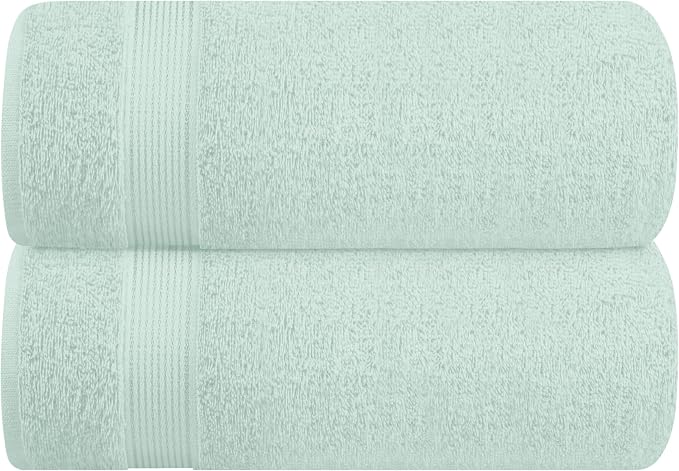 Belizzi Home Cotton 2 Pack Oversized Bath Sheet 35x70, Large Bath Sheet by Unknown
