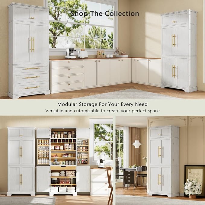78.2" Tall Kitchen Pantry Cabinet - Image 9