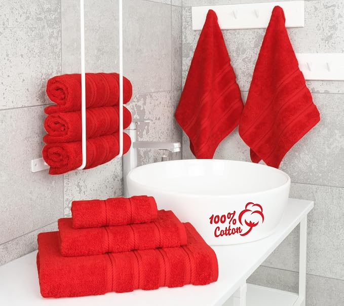 American Soft Linen Luxury 6 Piece Towel Set, 2 Bath Towels 2 Hand Towel 2 - Image 3
