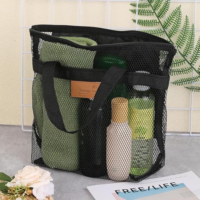 KALIONE Mesh Shower Caddy Bag, Portable Gym Shower Bag, Quick Dry Hanging - Image 5