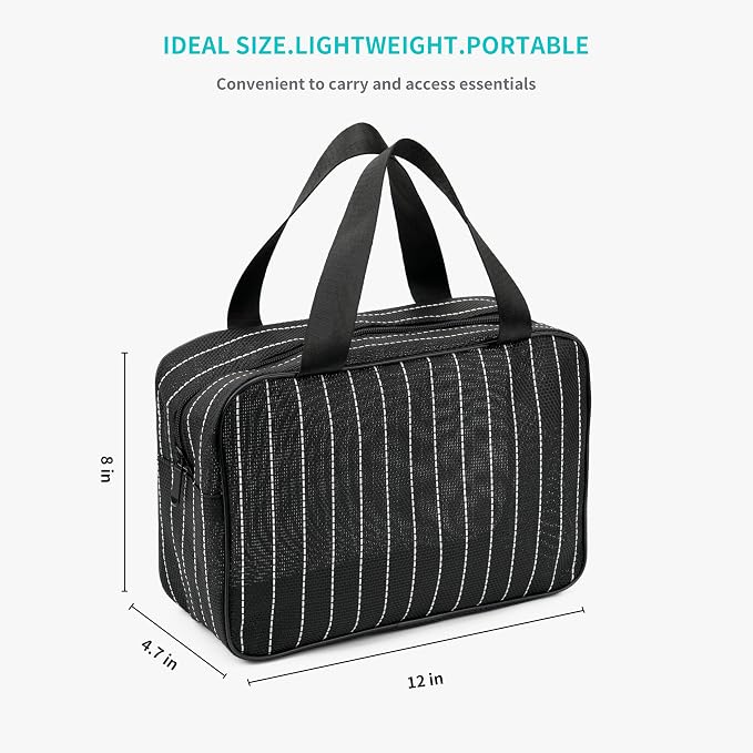 Mesh Shower Caddy Bag for Bathroom Gym Camping Portable Travel Mesh Toiletry - Image 5