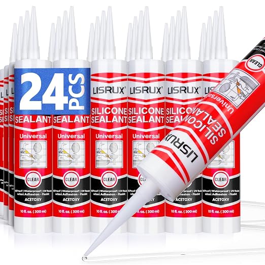 Clear Advanced Silicone Caulk & Sealant, 10Oz Cartridge, 100% Waterproof RTV by Unknown