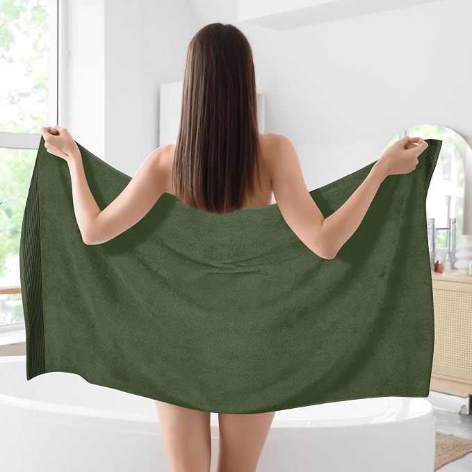 Belizzi Home Cotton 2 Pack Oversized Bath Sheet 35 x 70, Large Bath Sheet - Image 3