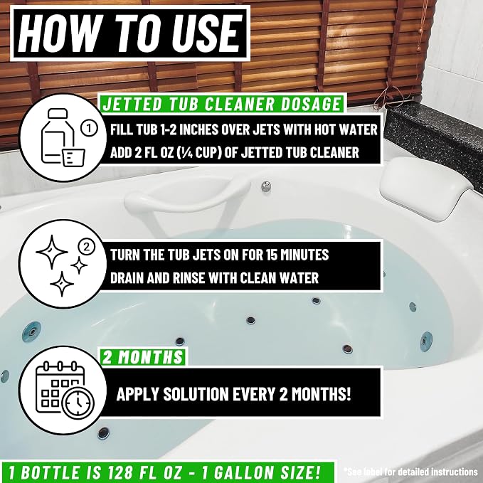 Jetted Tub Cleaner for Whirlpool & Jacuzzi Baths – Deep Jet Line & Pipe Flush - Image 3