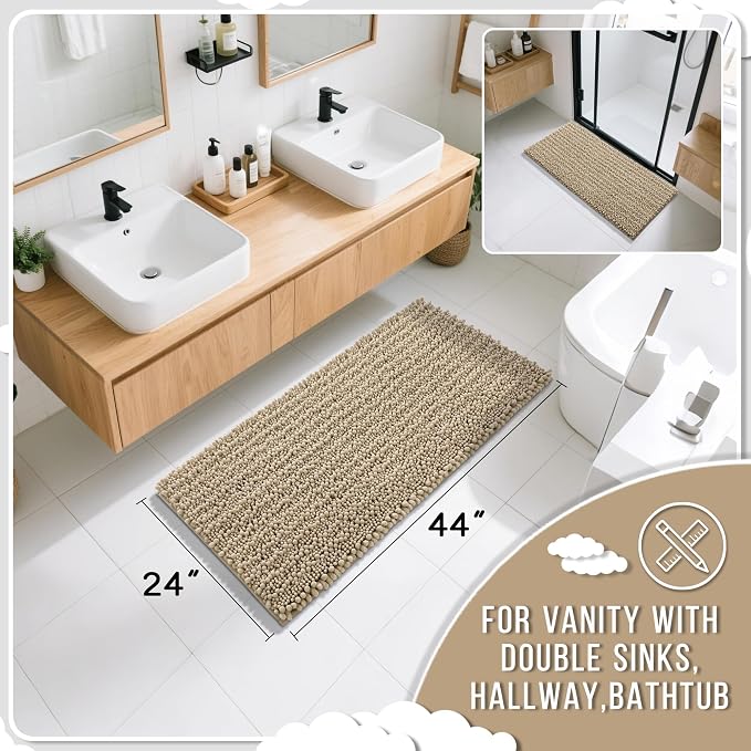 Yimobra Long Bathroom Rugs Non Slip Washable 44x24 Inch - Image 2