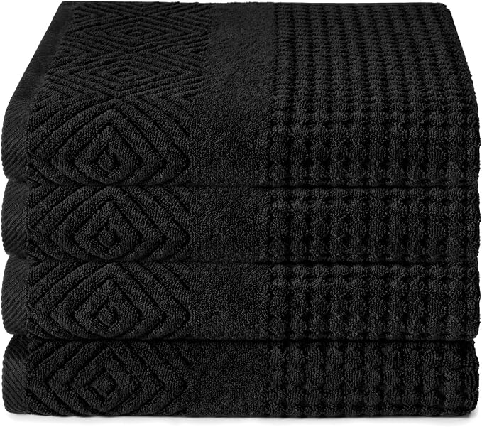 Texere 100% Organic Cotton Diamond Jacquard 700 GSM Luxury Bath Towel Sets by TexereSilk