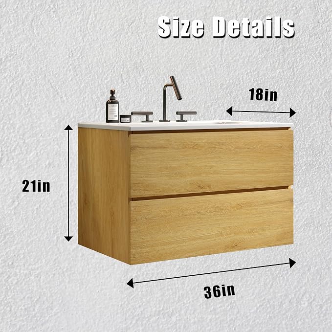 Floating Wall Mounted Bathroom Vanity - Image 7